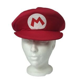 Super Mario Bros Red Costume Hat Nintendo Cosplay Cap Iconic Video Game Access